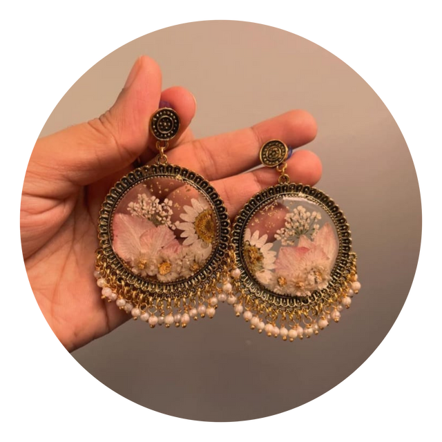 Real flower jewelry