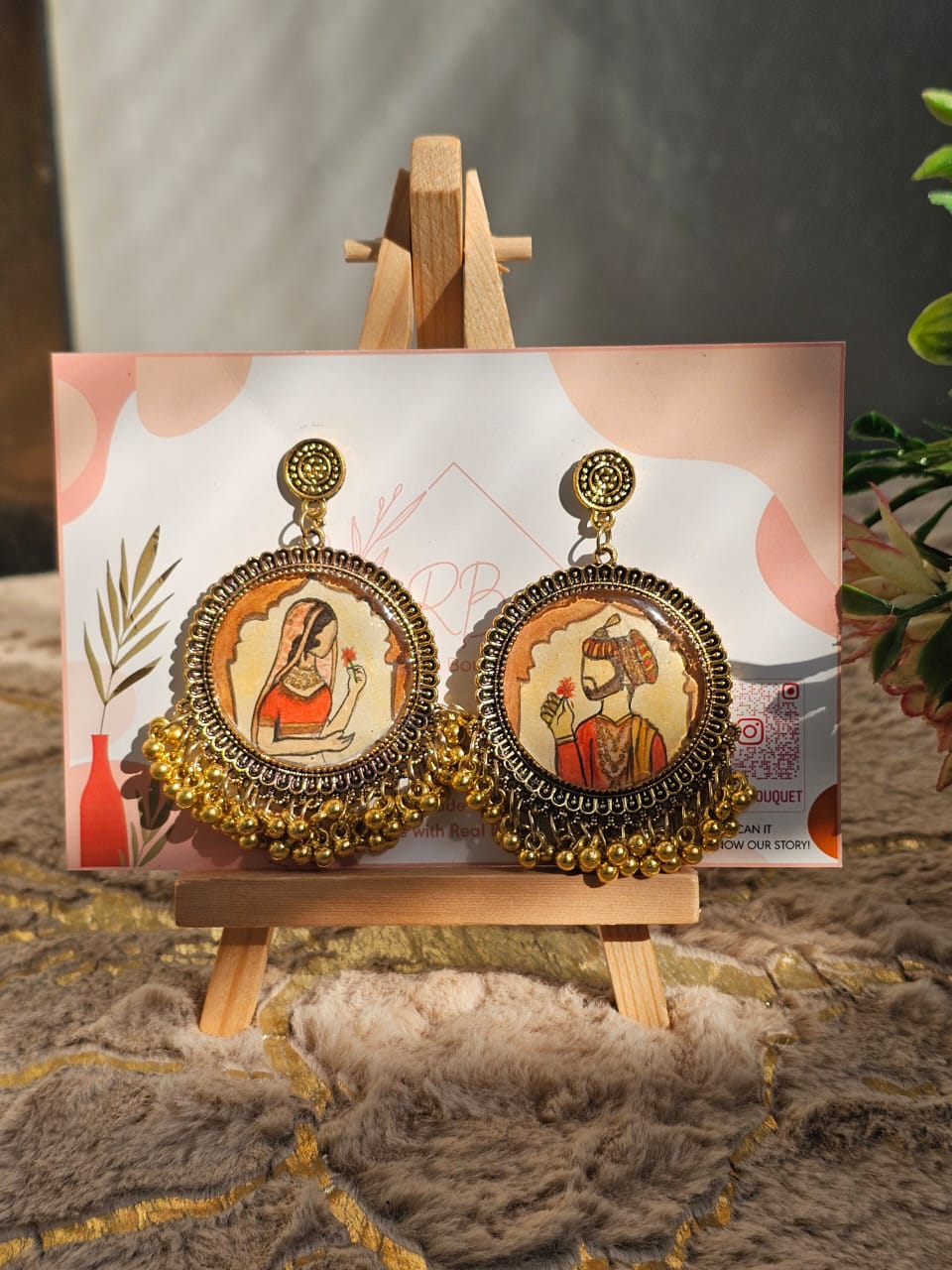 Mehfil – Handpainted Love Story Jhumkas