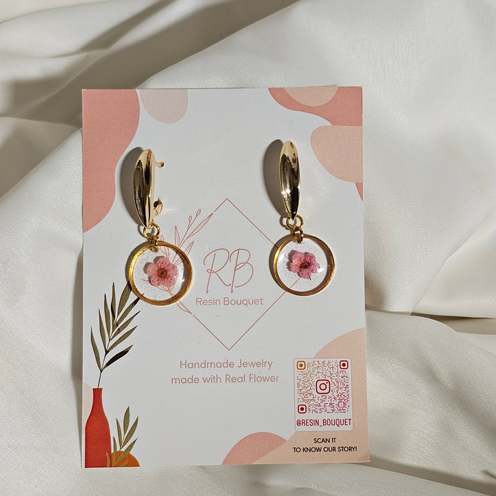 Peach Plum Blossom Earrings