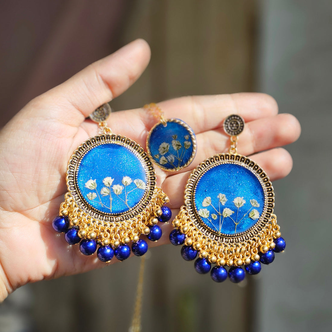 Baby breath jhumka