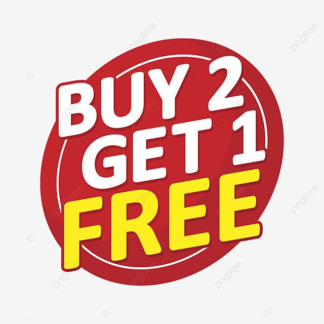 BUY 2 GET 1 FREE
