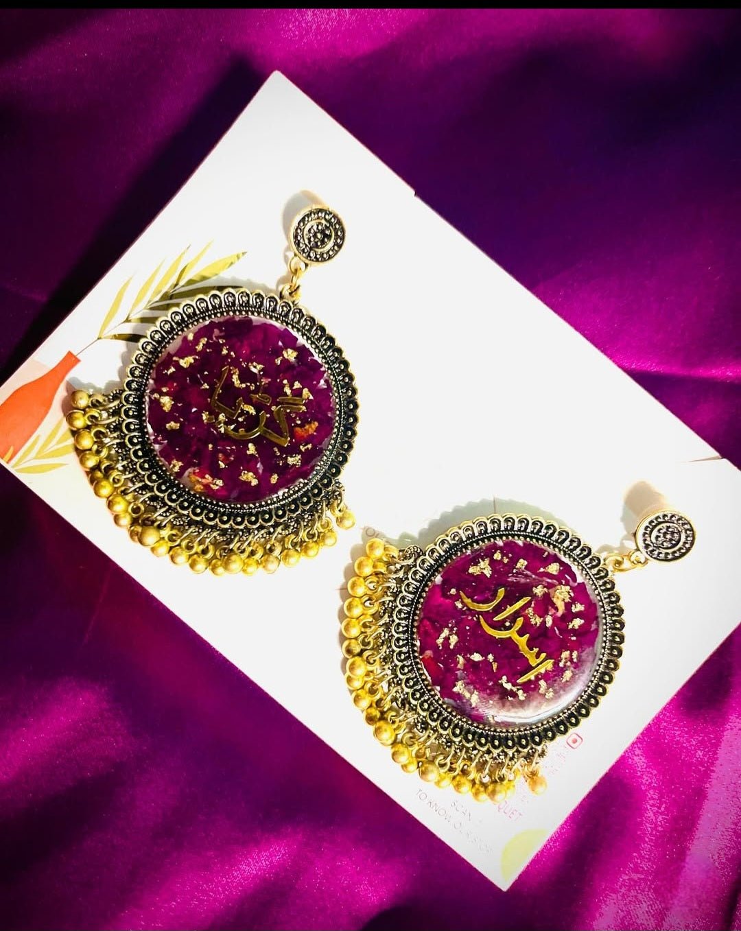 "Mahek Jhumka - Resin Bouquet"