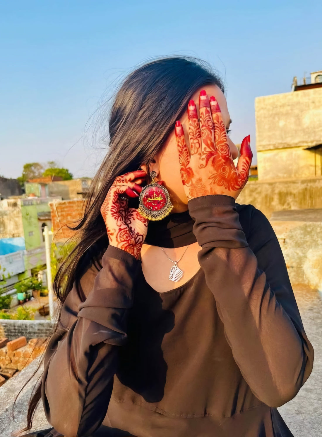 "Mahek Jhumka - Resin Bouquet"