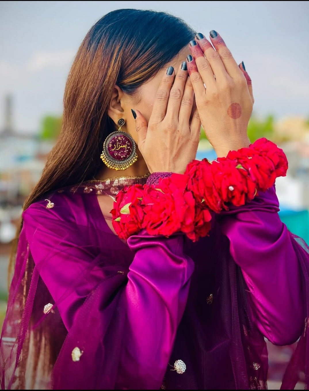 "Mahek Jhumka - Resin Bouquet"