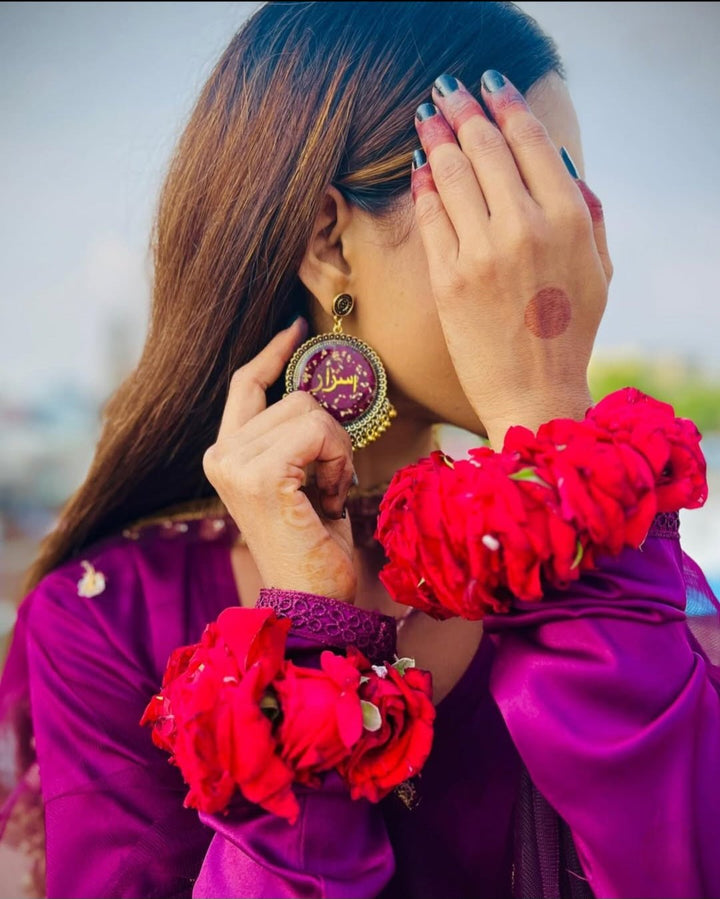 "Mahek Jhumka - Resin Bouquet"