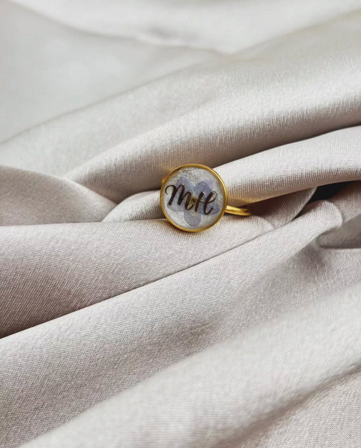 "Forever Bloom Forget - Me - Not Ring - Resin Bouquet"