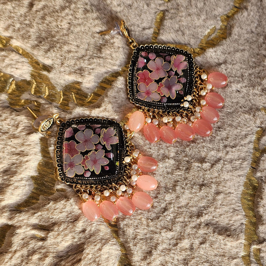 "Peachy Dream Drops - Resin Bouquet"