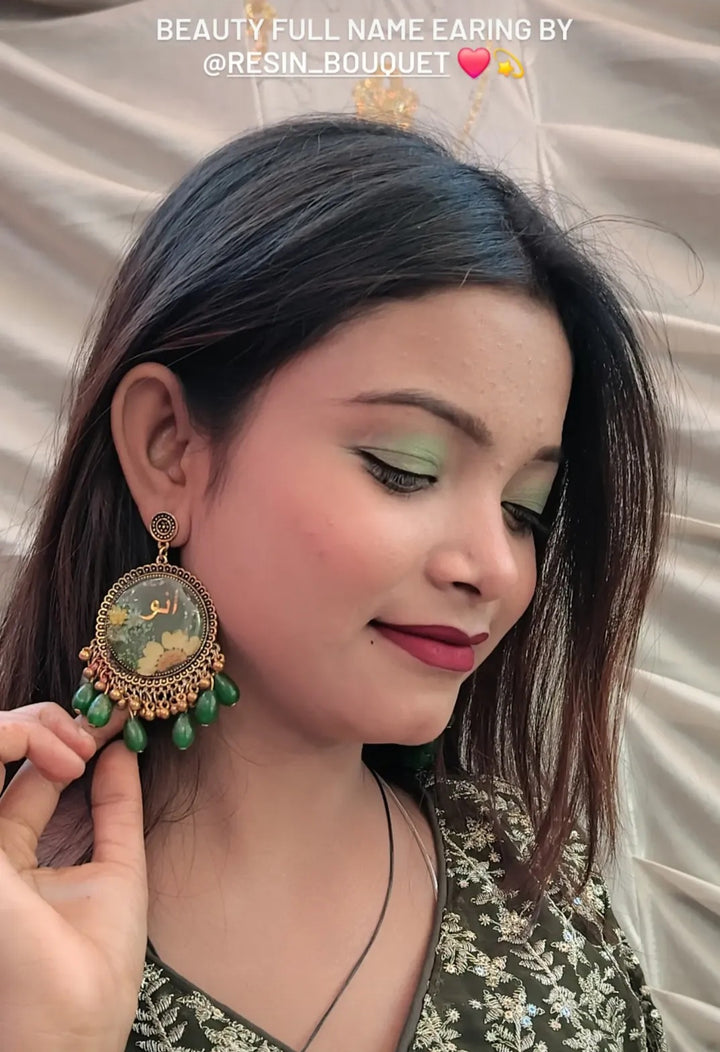 Meadow Bloom Green Jhumka