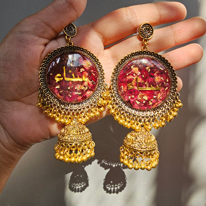EIDI JHUMKA - Resin Bouquet