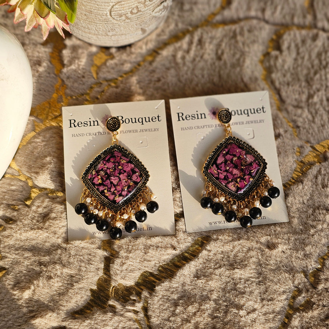 Midnight Bloom Jhumka