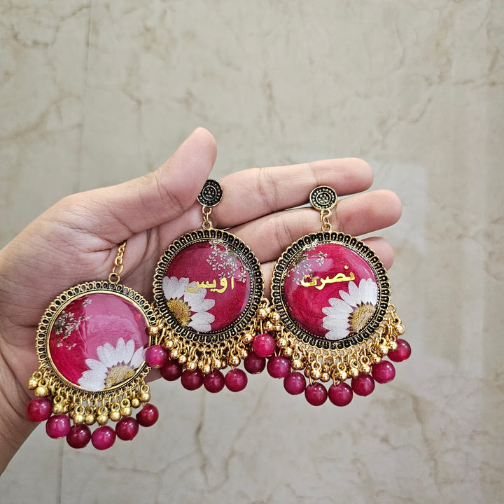 Resin jhumka , wedding jhumka set, bridal jewelry 