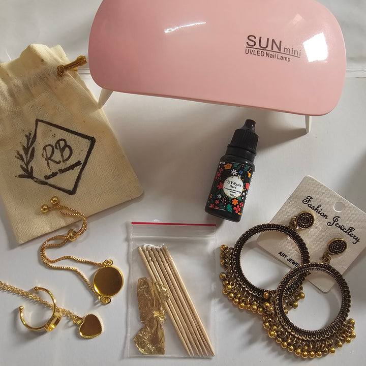 Rose preservation kit( jhumka , ring ,pendant, bracelet)