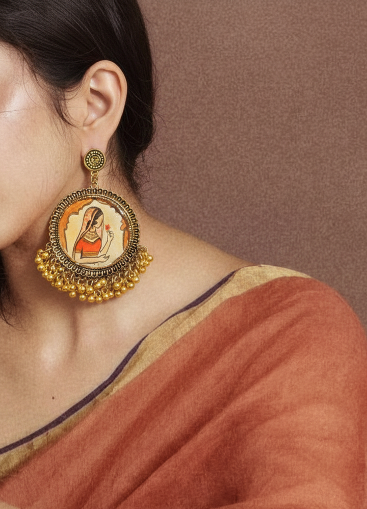 Mehfil – Handpainted Love Story Jhumkas